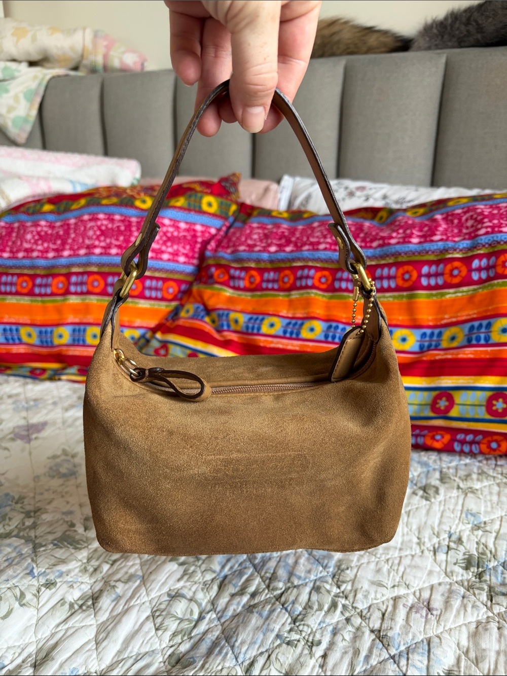 Coach Suede Vintage Demi Hobo Shoulder Bag Y2K - Picture 2 of 16